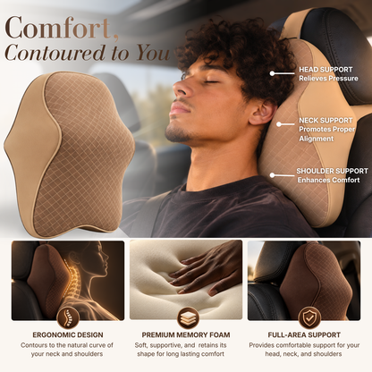 Ergonomic Memory Foam Neck Pillow